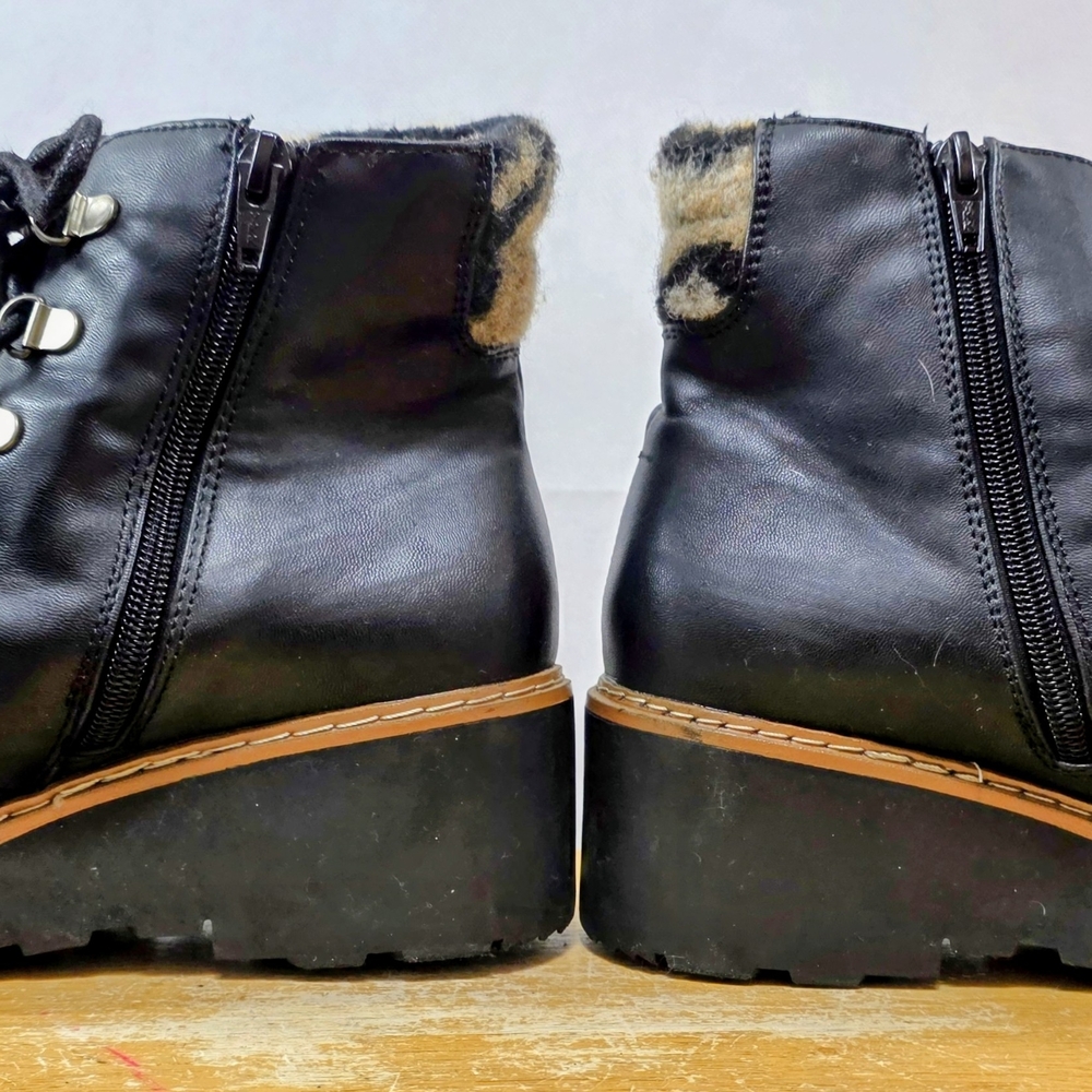 BareTraps Black Ankle Boots with Tan Accents - Picture 13 of 15